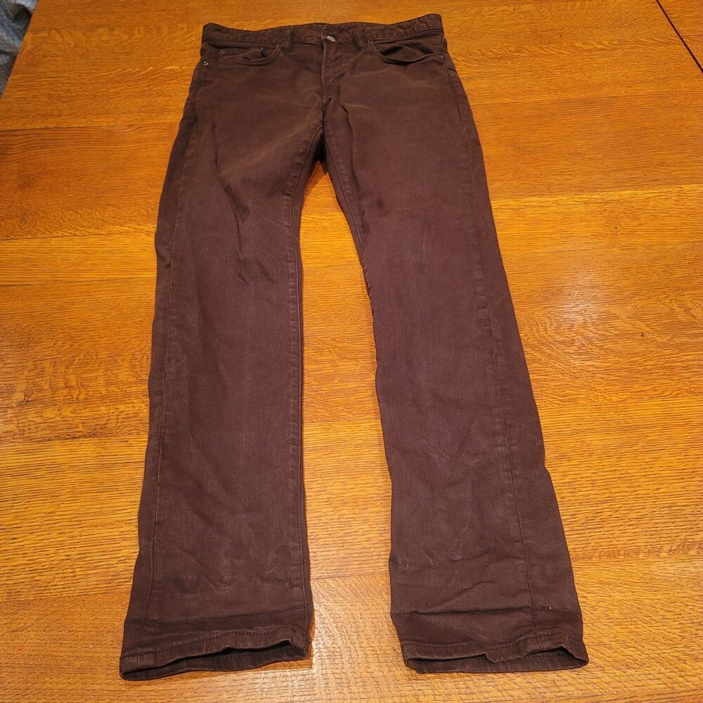 Bonobos Slim Taper Stretch Denim Jeans Brown Tailored 32x34